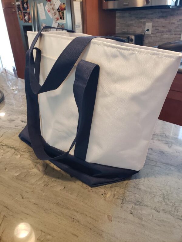 Large Zippered Canvas Tote with Embroidered JSDDC Logo.  Price includes shipping. - Image 5